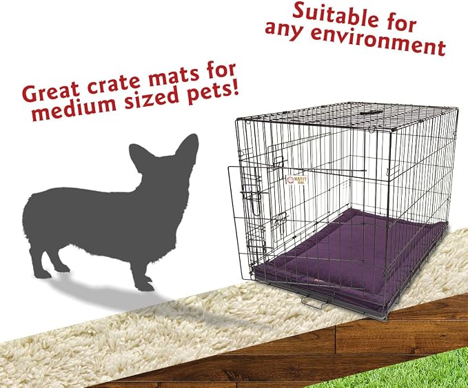 Majestic Pet 720570929876 Villa Crate Dog Bed Mat, Aubergine Purple, 36"
