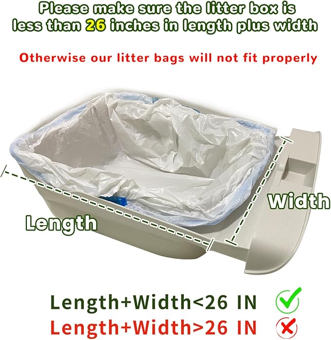 80 Count Litter Bags Compatible with NeakasaM1 and Pet Pivot Autoscooper 11 Open-Top Self-Cleaning Cat Litter Box, 4 Rolls Cat Litter Waste Receptacles Bags (80 Count)