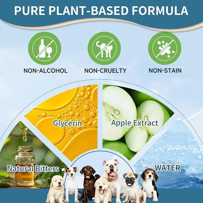 VICSOM No Chew Spray for Dogs & Natural Dog Allergy Relief Chews – Bitter Apple Training Spray for Chewing Prevention + Skin & Itch Relief Chews for Dogs, 6.76 FL Oz + 200 Chews