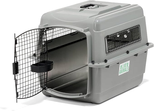 Petmate Sky Kennel - For Air and Travel, Airline Compliant Dog Crate for Pets up 15-30 lbs, Heavy Duty Dog Kennel, Made in the USA- 28 Inches