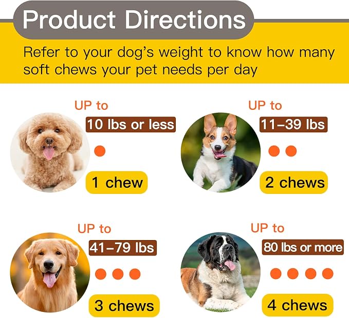 Advanced Calming Chews for Dogs - 240 Count Flavored Soft Chews for Anxiety, Stress & Barking Relief, Pet Supplement, All Ages & Sizes - (Chicken)
