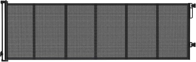 Upgraded 200 inch Retractable Baby Gates Extra Wide with Reinforced Strip Design to Prevent Crawling Through, 13 Foot Retractable Dog Gate, No Drilling, Retractable Gate for Indoor/Outdoor