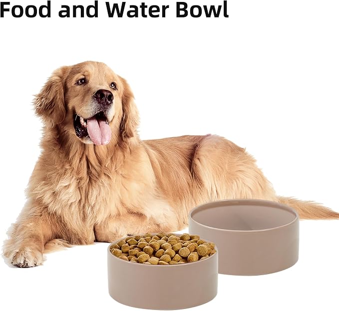 Havniva 8.3inch Ceramic Dog Bowls Dog Food Bowl for Large Breed Dog Food and Water Bowl Non-Slip Dog Dish Large Capacity Feeding Pet Water Bowl