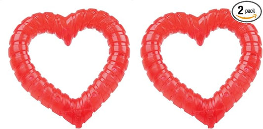 SmartPetLove Snuggle Puppy Teething Toys - Naturally Soothe and Provide Relief with Ice (Heart Shaped) (Pack of 2)