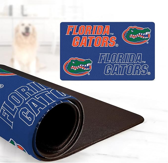 Florida Gators Officially Licensed Food and Water Mat for Dogs and Cats | 18" x 29" | Non-Slip | Water-Proof