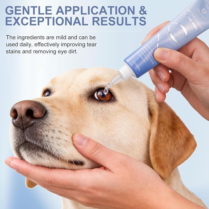 PET Dog Eye Gel,Daily Dog Eye Gel Drops,Moisturizes & Smooths Dry Eyes, Gentle Pet Eye Care for Dogs,Cats,1 Pack