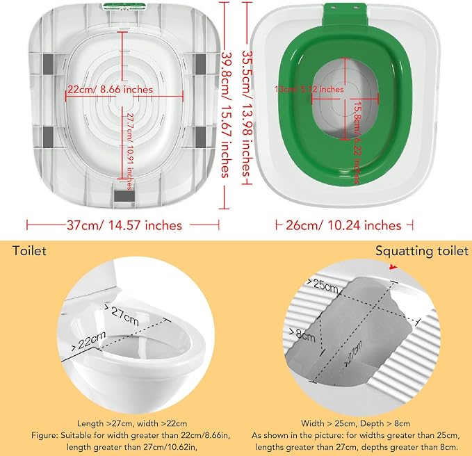 Upgraded Cat Toilet Trainer Kit, Universal Reusable Cat Potty Toilet Training Kit, Removable Cat Toilet Training Kit, Toilet Litter Box Trainer for Home Pet Care (Green)