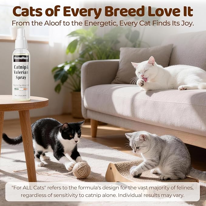 Catnip Spray with Valerian | Double Plant-Power Loved by 90% of Cats,Extra-Strength Attractant to Refresh Toys & Supercharge Playtime