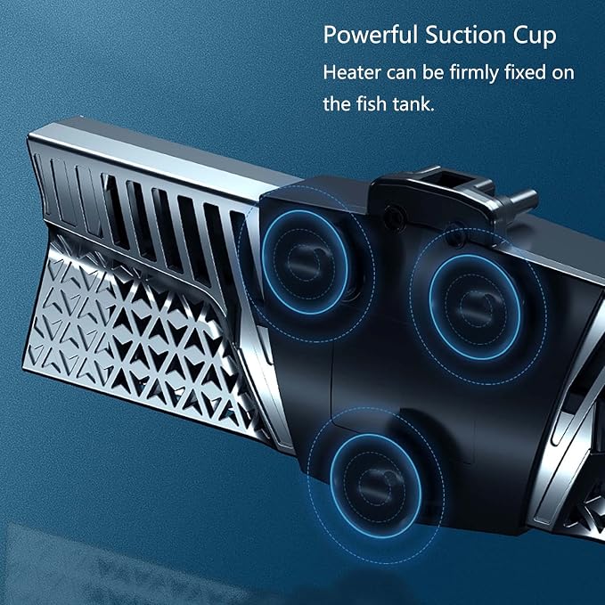 Carefree Fish Aquarium 500W 2IN1 PTC Ceramic Heater PID Control Digital Dual Independent Chip Control The Safest Most Accurate and Fastest Heater for Freshwater and Saltwater Tank (No Cooking Fish)