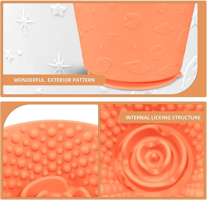 Dog Lick Bowl,Anxiety Relief Non-Slip Silicone Treat Bowl,Durable Anti-Choking Long-Lasting Enrichment Slow Feeder Licking Mat for Small Medium Large Breed,Freezable BPA Free Silicone Dishwasher Safe