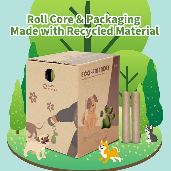 Dog Poop Bags, 24 Rolls/360 Bags with Dispenser, Extra Thick Doggy Poop Bags, Cat Poop Bags, Dog Bag, Pet Waste BagsUnscented, Leak-Proof, Easy Tear-Off