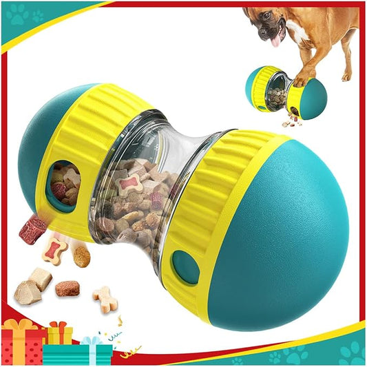 Mankoda Dog Puzzle Toys, Rolling Treat Dispensing Ball, Brain Stimulation & Slow Feeder, Dog Enrichment Toys to Keep Them Busy (Green)
