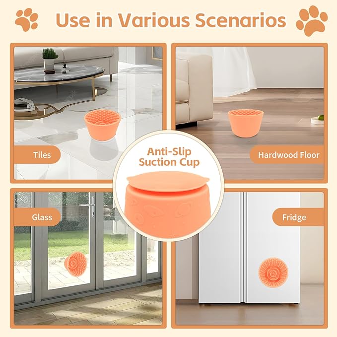 Dog Lick Bowl,Anxiety Relief Non-Slip Silicone Treat Bowl,Durable Anti-Choking Long-Lasting Enrichment Slow Feeder Licking Mat for Small Medium Large Breed,Freezable BPA Free Silicone Dishwasher Safe