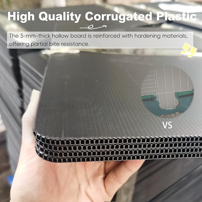 Corrugated Plastic Guinea Pig Cage Liner 55x28x3.9inch for 4x2 14inch Panels Grids Rabbit CNC Cage Liner
