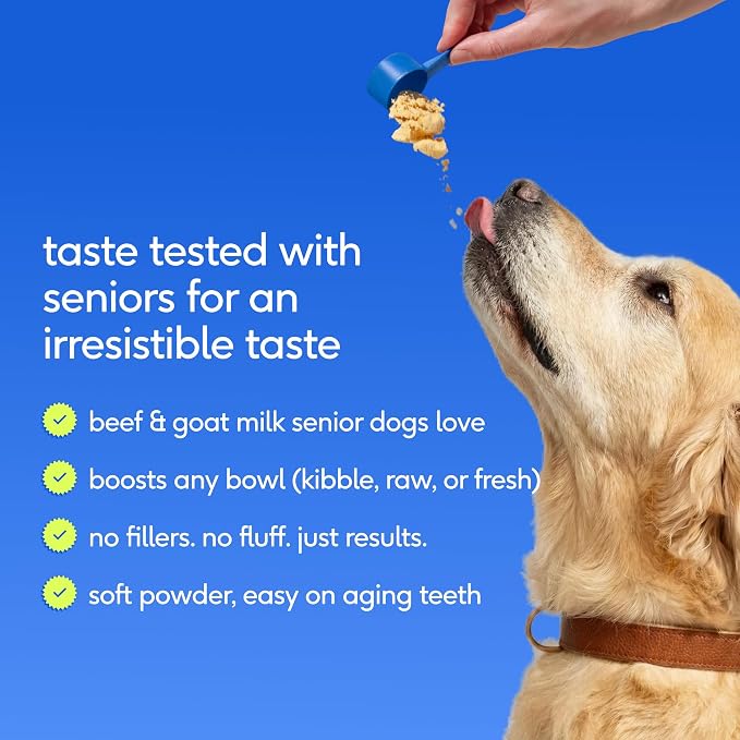 Native Pet Senior Daily Dog Vitamins & Supplements – 12-in-1 Dog Multivitamin Powder for Senior Dogs – Supports Mobility, Cognition, Digestion, Immune Health & More – 30 Scoops