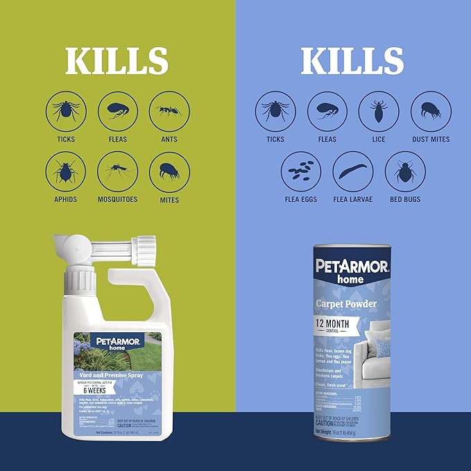 PetArmor Plus Flea & Tick Prevention for Cats Over 1.5 lbs (3 Doses) + PetArmor Home Carpet Spray and Yard Spray for Fleas & Ticks, Total Flea & Tick Prevention