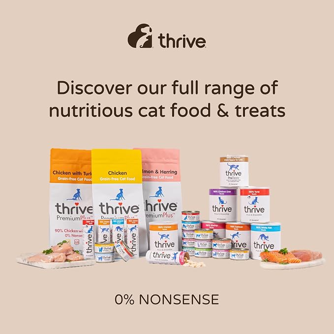 thrive Complete 100% Natural Multiple Flavors Food for Cats (6 Packs, Chicken and Turkey)