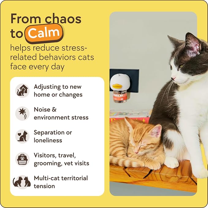 TherapetMD 3-Pack 180-Days Cat Calming Diffuser Kits - Dual-Pheromone Cat Diffusers for Stress, Pee Spraying, Fighting, Excessive Meowing & Scratching – Includes 3 Diffusers + 180-Days Refills