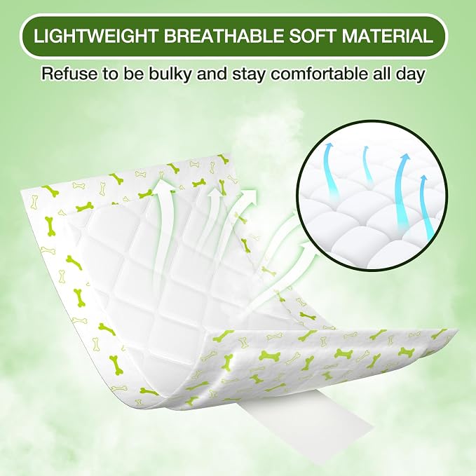 Jollywoods Dog Diaper Liners 150Pcs, Disposable Diapers Inserts for Male & Female Dogs, Booster Pads Fit Reusable Dog Belly Bands, Male Wraps and Period Diapers, Super Absorbent Leakproof Regular