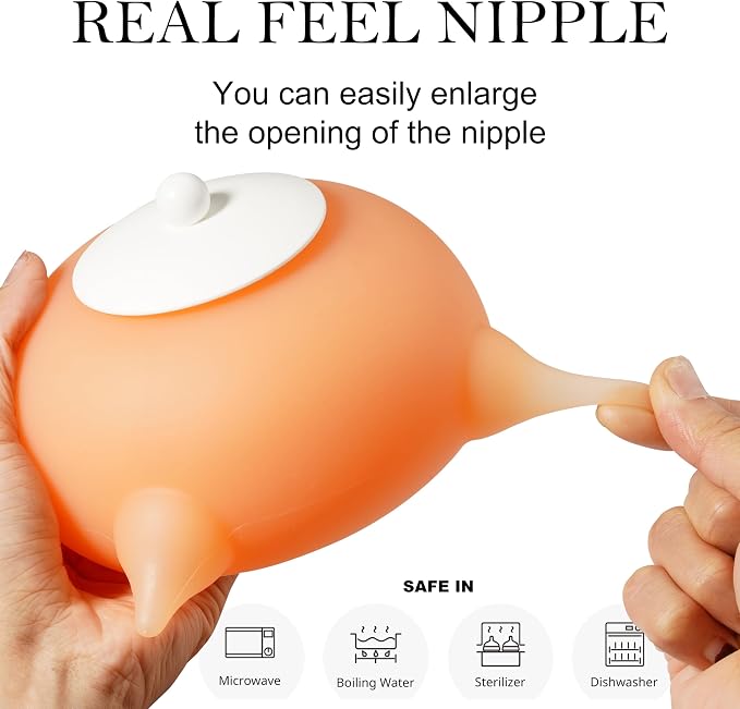 Doggiema Puppy Milk Feeder Nipple Puppy Bottle Puppy's Feeder, Bubble Milk Bowl