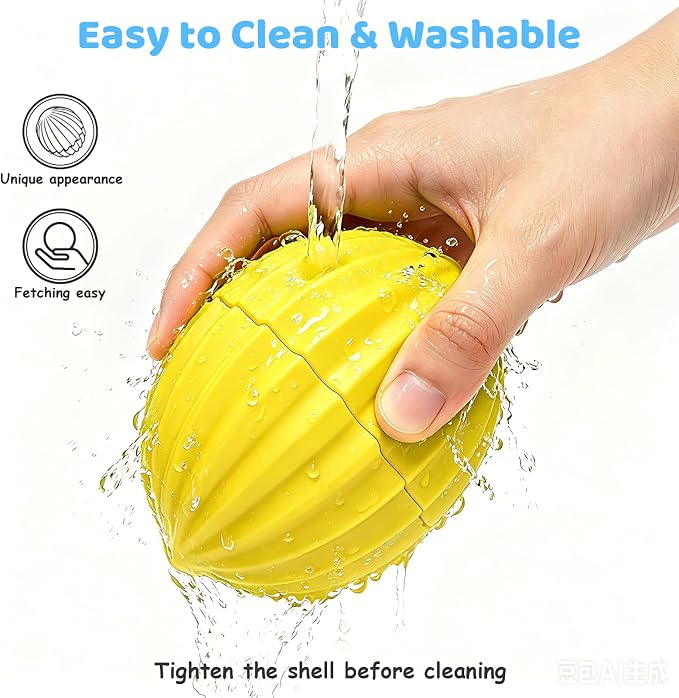 Yipetor Smart Interactive Dog Toy Ball,【Alemon Balls】 Automatic Moving Vibrating Oval Dog Ball, Gentle Bouncing & Self Rotating, Type-C Rechargeable Dog Toys to Keep Medium Large Dogs Busy, 3 Inch