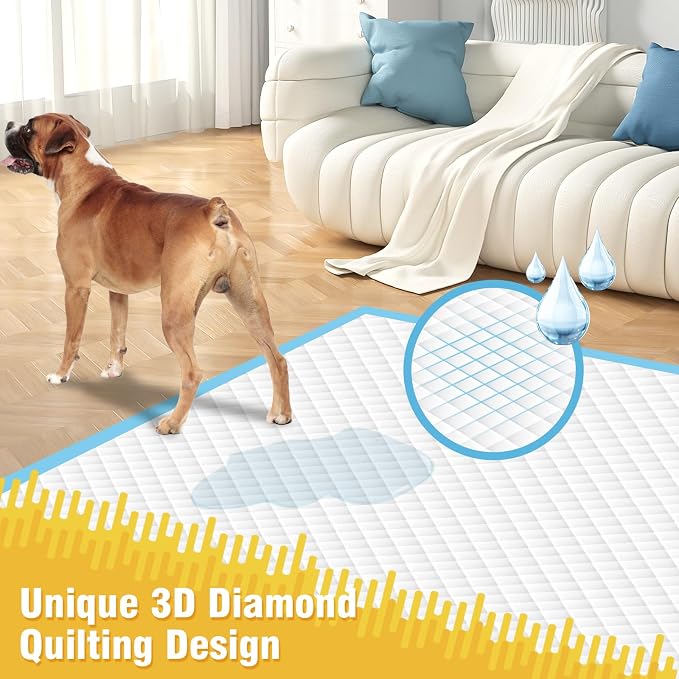 VJJ Extra Large Doggie Pee Pad, 30”x30” Thicken Dog Pee Pads, 40 Count XL Doggy Pads Leak-Proof, Super Absorbent Puppy Pee Pads for Dogs, Soft Training Pet Pads for Dogs Cats Rabbits
