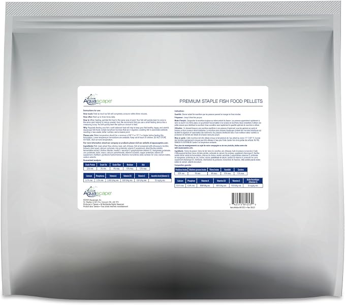 Aquascape Premium Staple Pond and Koi Fish Food, Mixed Pellet Size, 11-Pounds (5 Kg), 81053