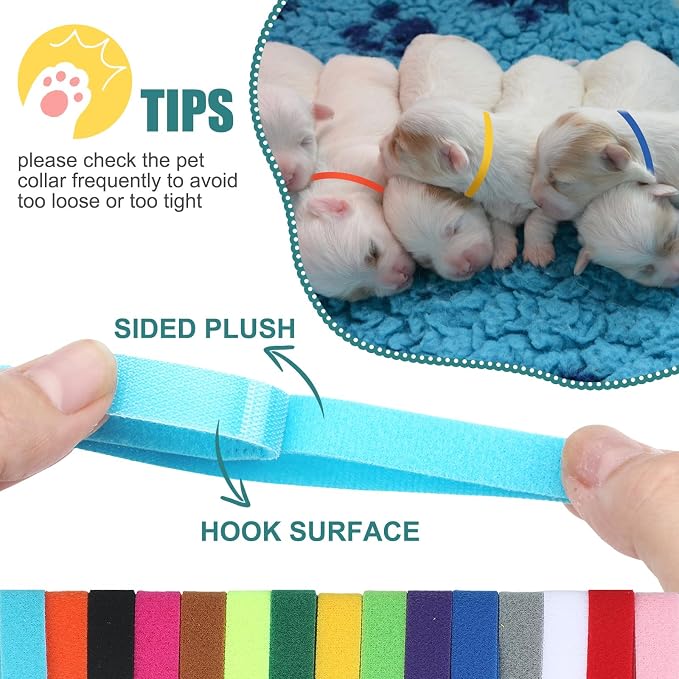 Newtay 62 Pcs Puppy Kitten Whelping Kit Include 4 Puppy Feeding Tube, 6 Charts, 15 Whelping Collars 15 Cord Clamps 15 Pee Pads Bulb Aspirator Syringe Bottle Scissors Stethoscope Bag Digital Pet Scale