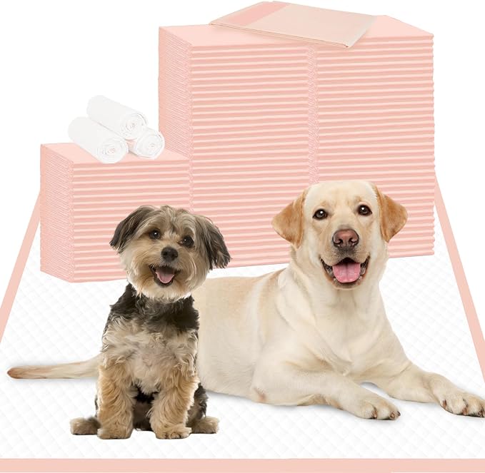 Dog Pee Pads Extra Large 36" × 36" - 45 Count XXXL Urine Underpads, Pink Doggy Pads ｜Disposable Dog Training Pads, Super Absorbent & Leak-Proof & Quick Drying Potty Pads