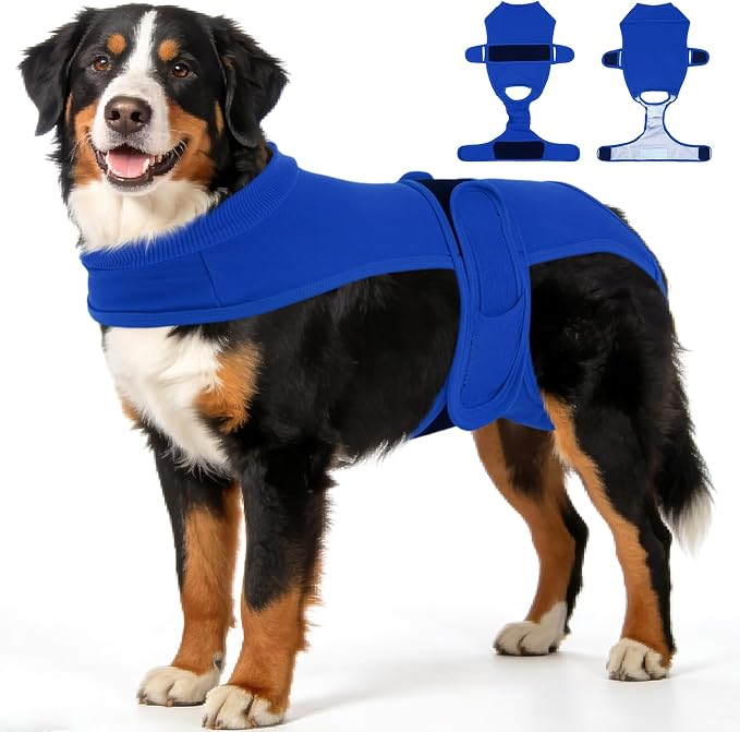 Dog Diapers for Female Dogs, Washable Reusable Female Dog Diapers, Leak Proof Doggie Underwear Sanitary Pants for Heat Cycle, Incontinence and Puppy Training, Adjustable Belly Bands- Blue 3XL