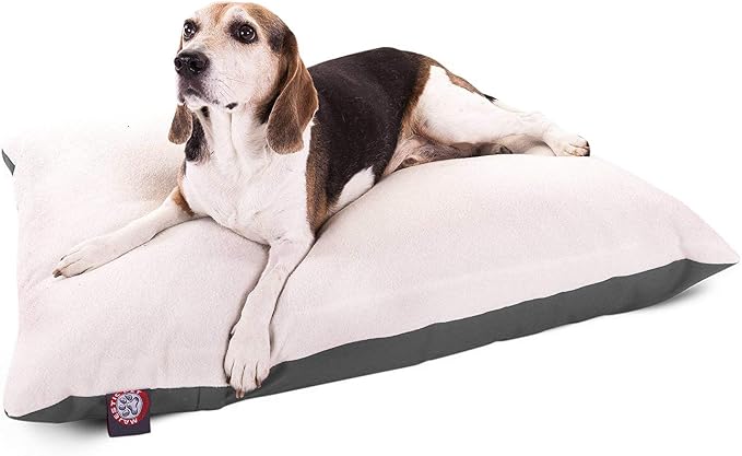 Majestic Pet Rectangle Medium Dog Bed Washable – Removable Slipcover Pet Bed – Dog Crate Bed Super Value Pillow Dog Bed – Dog Kennel Bed for Sleeping - Dog Bed Medium Breed 30 x 40 Inch – Gray