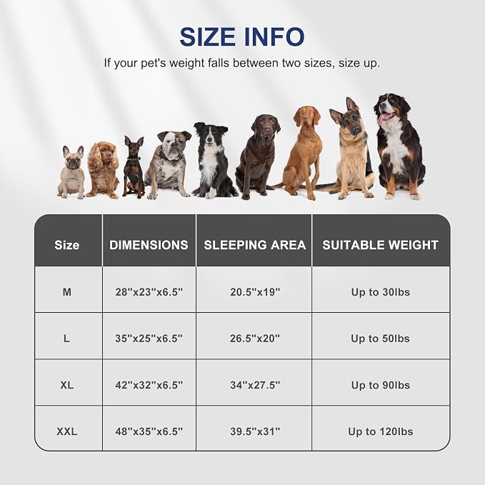 FURTIME Orthopedic Dog Bed for Medium Size Dog, Waterproof Dog Beds, 35x25x6.5 Supportive Foam Pet Couch Bed with Removable Washable Cover and Nonskid Bottom