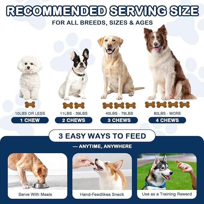 Calming Chews for Dogs 300ct with Melatonin-Stress & Anxiety Relief Sleep Aid Treats for Small/Medium/Large Dogs-Storms, Fireworks, Thunder, Barking, Separation Vet Approved Chicken Flavor