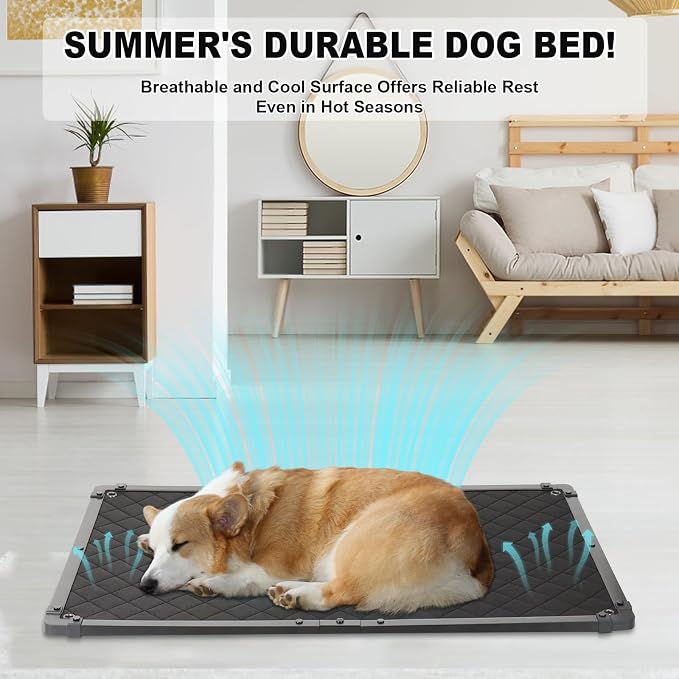 GRENTY Chew Proof Dog Crate Pad for Aggressive Chewers, Dog Bed, Waterproof Crate Pads for Cages, Durable Crate Mat for Small Pet（29x18 in）