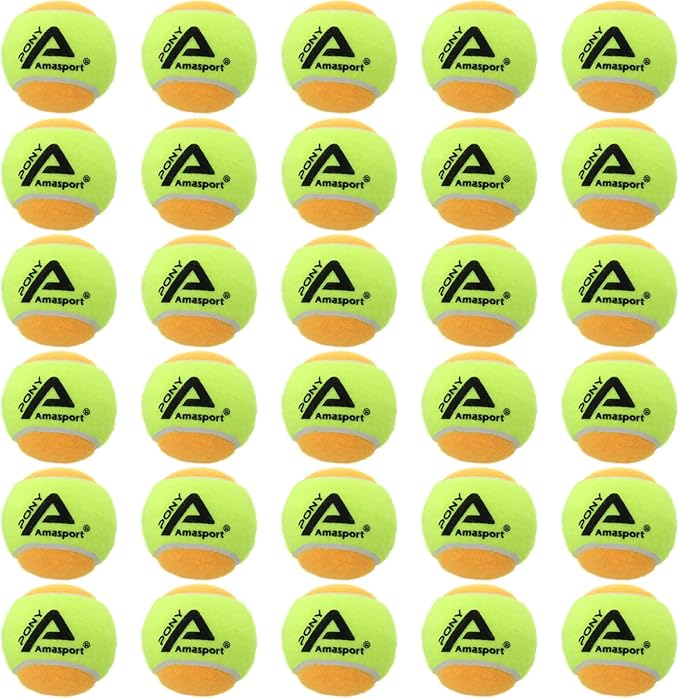 AMA SPORT Tennis Balls - 25%-50%-75% Low Compression Stage Practice Tennis Balls for Beginners Youth Training