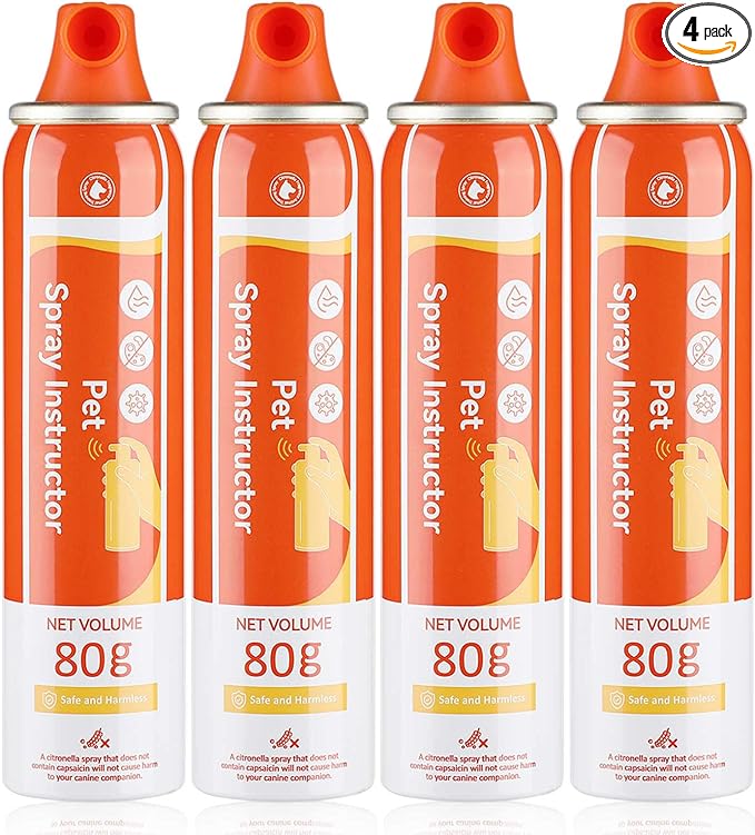Spray Corrector Dog 80ml 4 Pack Spray Dog Trainer, Corrector Spray for Dog to Stops Barking, Jumping Up, Food Stealing, Dog Fights, Avoidance, Unwanted Dog Behaviour