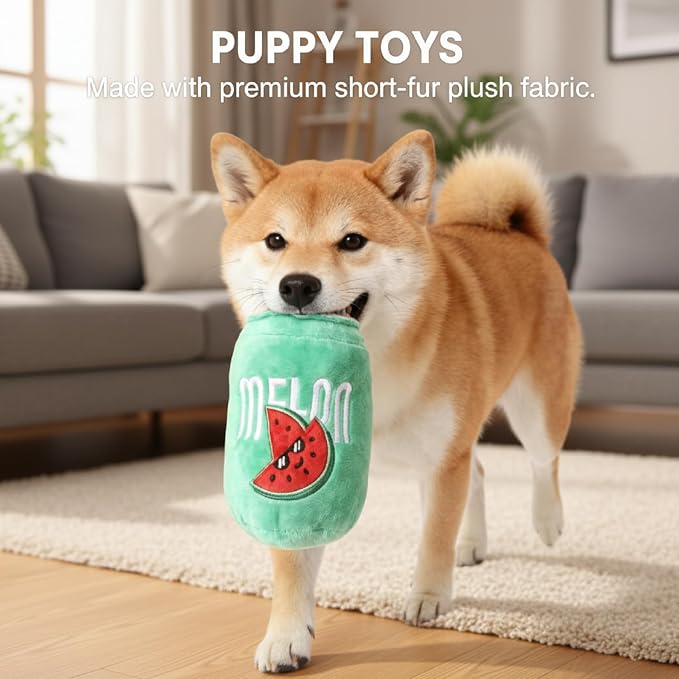 1 Pcs Puppy Toys to Keep Them Busy, Dog Squeaky Toys for Small, Medium Dogs, Puppy Teething Toys for Gentle Chew, Non-Destructive Play (Aqua)