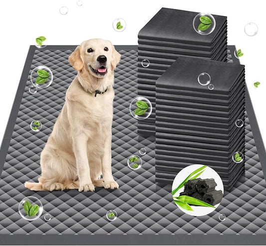 Upgraded Charcoal Puppy Pads, XXL 36’’x36’’ Pee Pads for Dogs, Super Absorbent Up to 12Cup, Odor Control & Leak Proof Dog Training Pads for Surgery, Older,Puppy, 45 Counts
