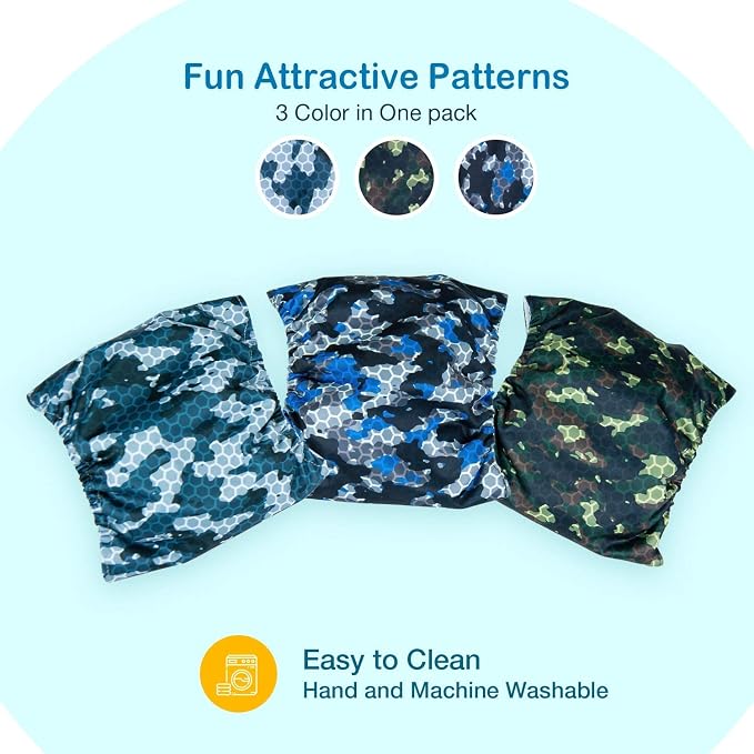 Pet Soft Dog Belly Band - 3 Packs Reusable Dog Diapers Male Dog Diapers Belly Wraps - Washable Dog Belly Bands for Male Dogs (Army, XS)