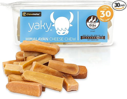 Chewmeter Yaky Himalayan Cheese Chews | Natural Yak Cheese Dog Chews | Long Lasting, Stain Free, Protein Rich, Low Odor | 100% Natural, Healthy & Safe | Small | for Dogs 15 lbs and Smaller | 2.5lb