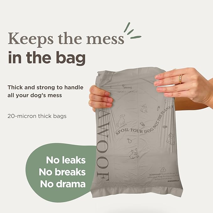 100% Certified Home Compostable and Biodegradable Dog Poop Bags - ASTM D6400 & EN 13432 Compliant Dog Waste Bags – 180 Bags – 12 x Rolls of Plant Based Compostable Waste Bags - Thick Doggie Poop Bags