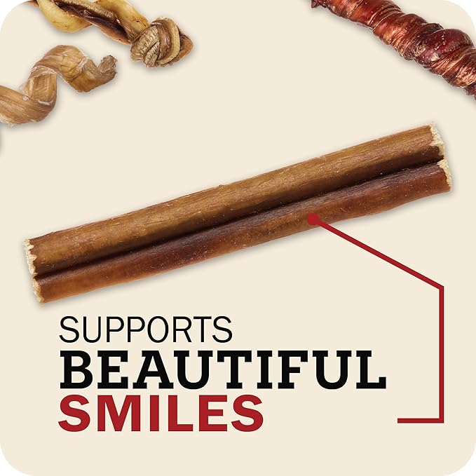 Redbarn Pet Products All-Natural 4" Bully Stick Rings for Dogs - Premium Grain-Free & Rawhide-Free Single Ingredient Long Lasting Low Odor Dental Treat for Chewers - 3 Count (Pack of 2)