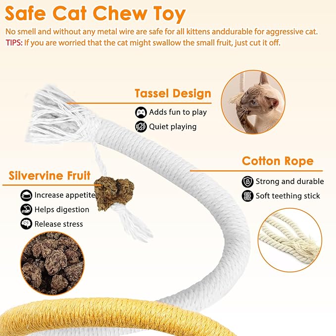 Tocirelo Silvervine Sticks for Cats & Cat Chew Ropes