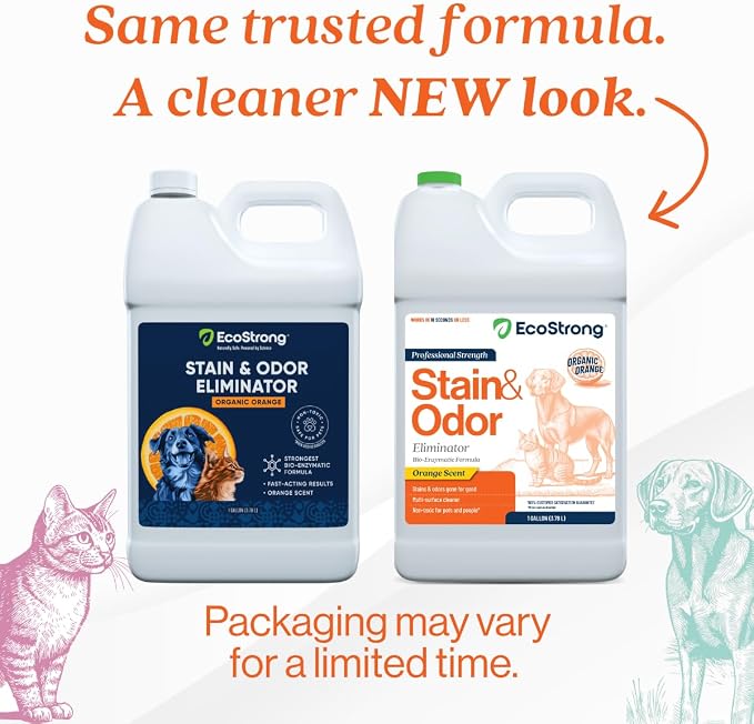 Orange Odor Eliminator | Pet Odor Deodorizer for Strong Odor | Enzyme Stain Cleaner for Cats, Dogs, and Pets | Great for Carpets, Furniture, Dog Kennels, and More (128 Fl Oz)