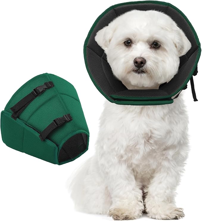 Dog Cone Collar After Surgery for Medium Dogs, Adjustable Soft Recovery Cone for Dogs to Stop Licking Biting, Comfortable Pet Elizabethan Alternative for Wound Healing