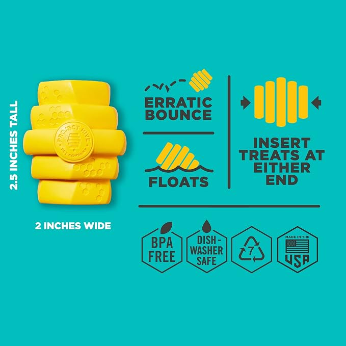 HIVE Parent (Unscented Yellow, Hive Chew Toy for Small Dogs)