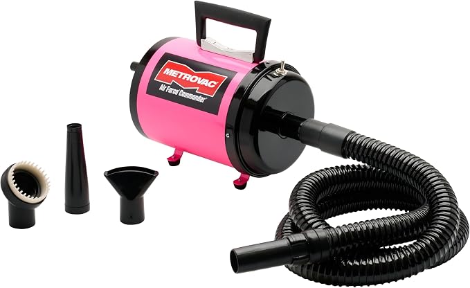 METROVAC Pink AF Commander 2 Speed Kit Bundle with Hoodini Calming Band for Dogs & Cats - L