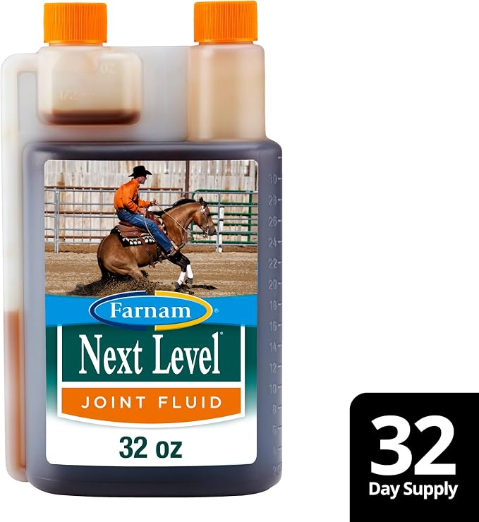 Farnam Next Level Horse Joint Supplement for Horses & Dogs, Helps Maintain Connective Tissue to Ease Joint Stiffness Due to Daily Activity, 32 oz, 32 Day Supply