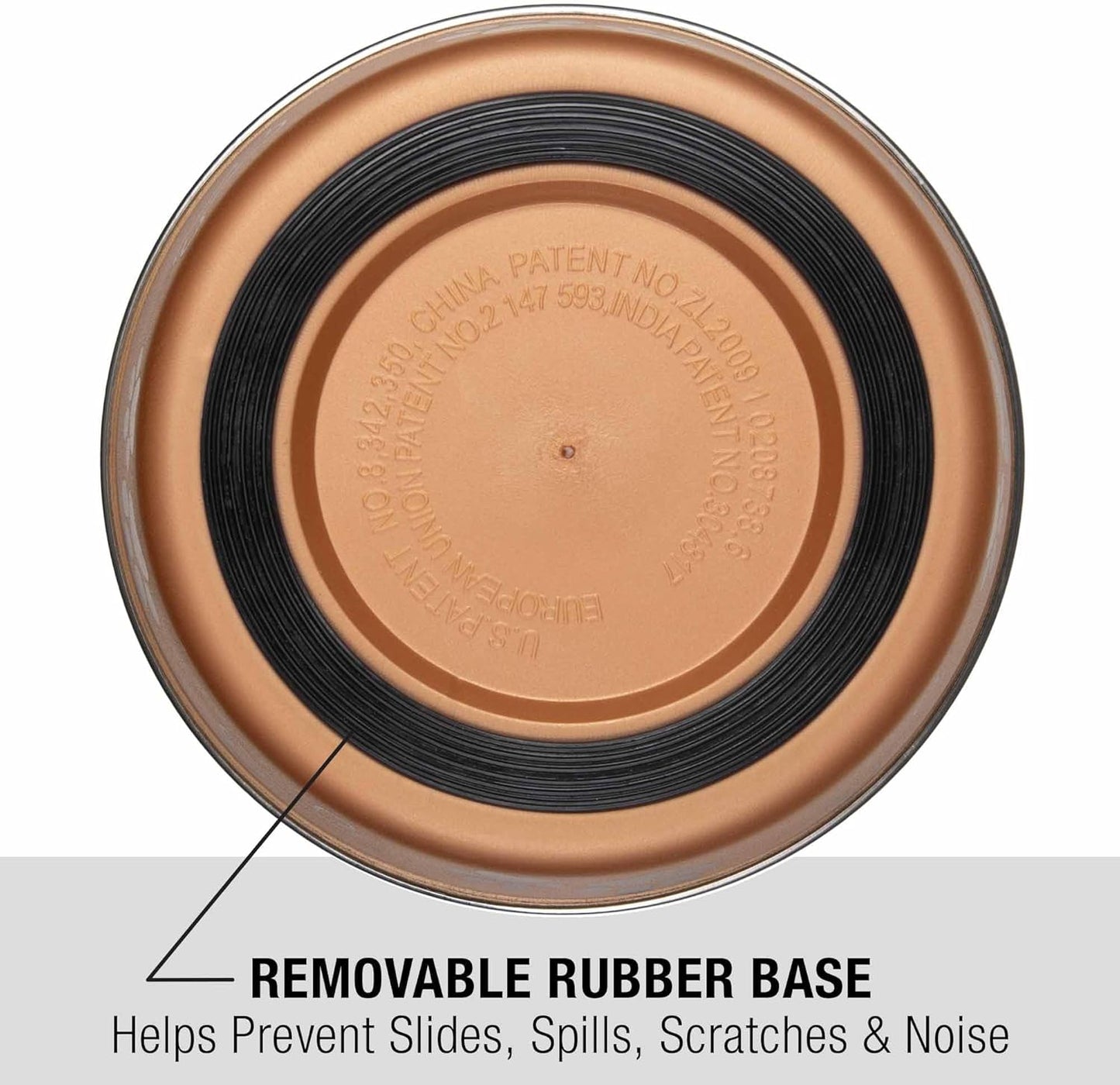 Loving Pets Bella Dog Bowls- Stainless Steel Dog & Cat Bowls - Spill Proof Dog Food Bowl, Cat Bowl, Puppy Essentials & Pet Supplies Great for Home & Travel (X-Large 65-100lbs, Champagne)