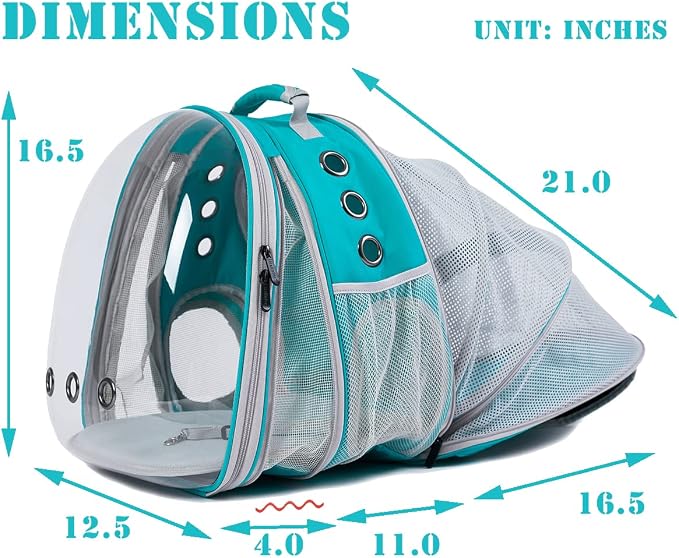 Dual Expandable Cat Backpack Carrier, Fit up to 20 lbs, Expandable Pet Carrier Backpack for Cat and Small Puppy